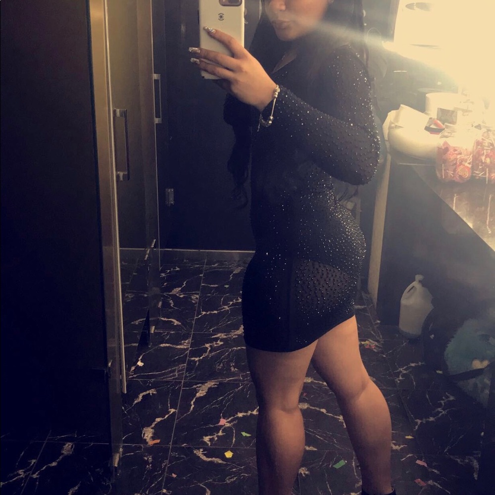 Sheer embroidered dress